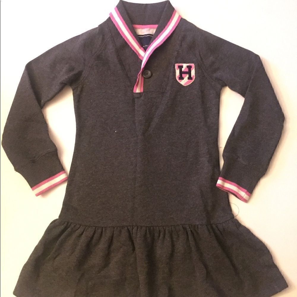 Tommy Hilfiger Ruffle Hem Striped Dress